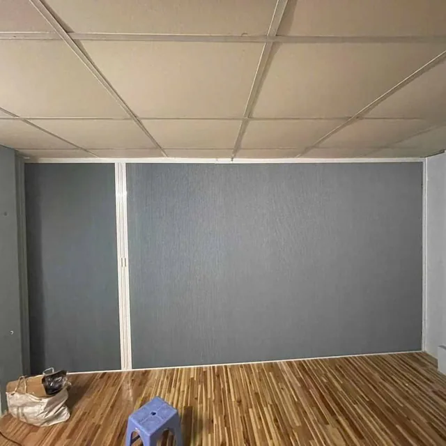 Rèm tổ ong trượt 2 cánh khung trắng